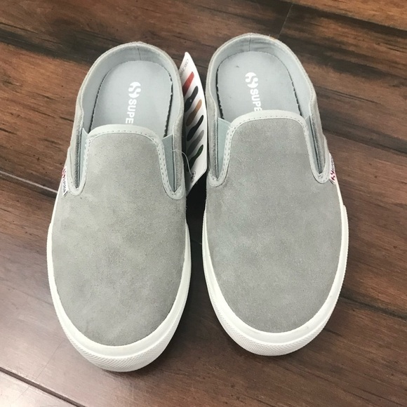 NWT - Superga 2388 Suew Grey Mules - Size 6 - Picture 4 of 13